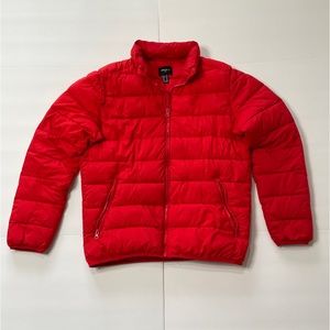 Forever 21 Men’s Red Puffer Jacket - Medium